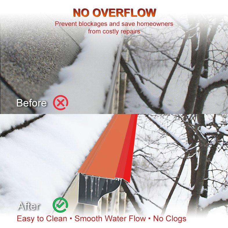 Easy-to-Assemble and Heat Rain Gutters