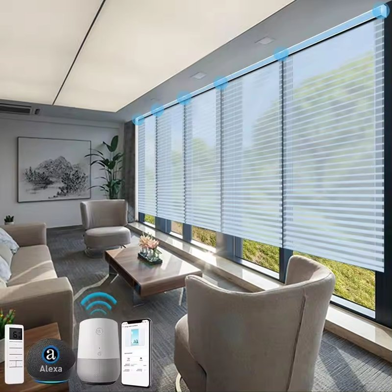 Smart Light Filtering Polyester 3-Layer Shangri-La Blind Triple Shade for Living Room