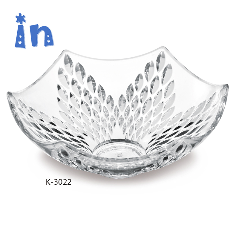 High Quality Flower Shape Acrylic Fruit Plate Dry Fruit Tray