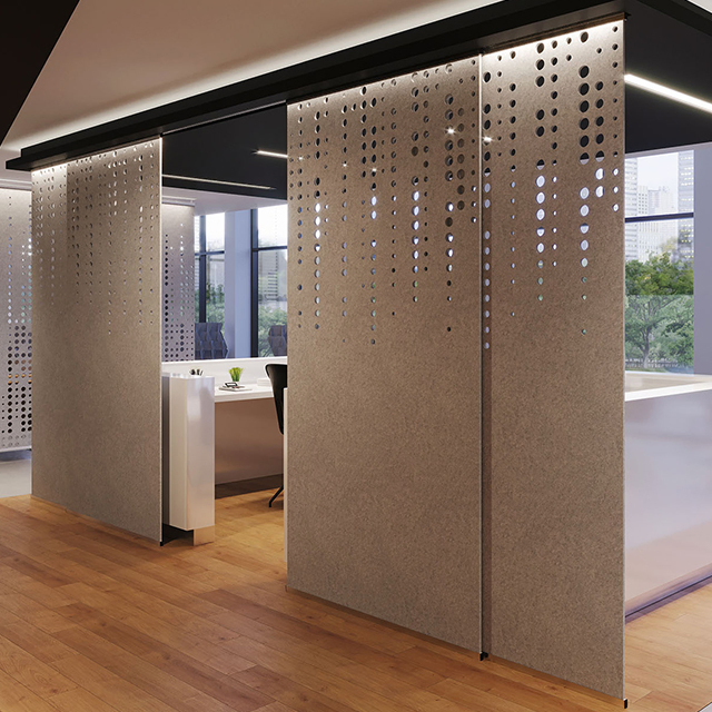 Bubos Soundproofing Polyester Fiber Acoustic Panels Space Divider Acoustic Hanging Room Dividers Pet Felt Acoustic Privacy Panel