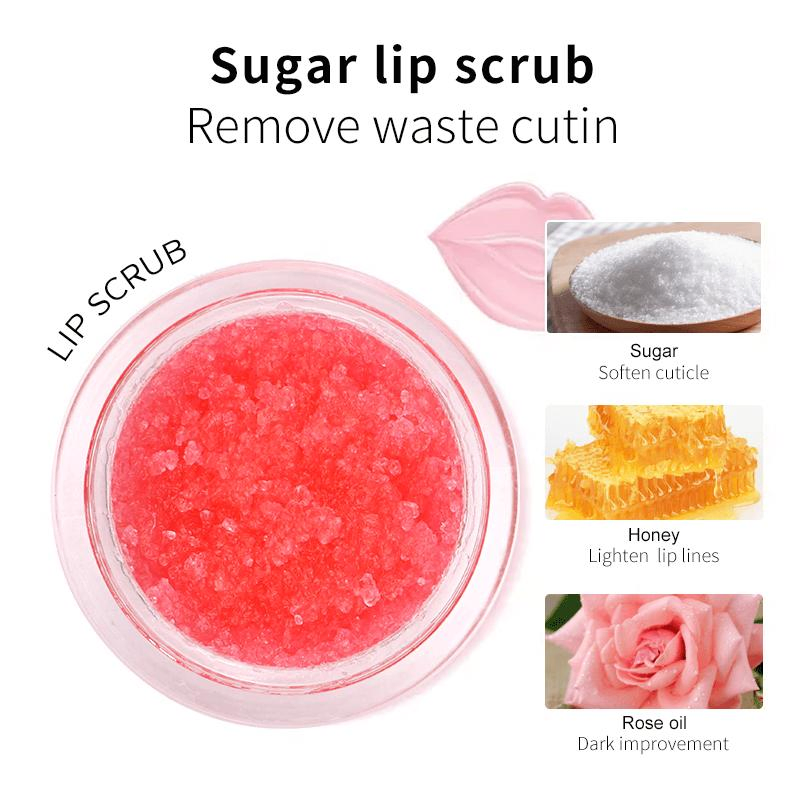 Moisturizing Pink Lip Scrub and Balm with Custom Logo