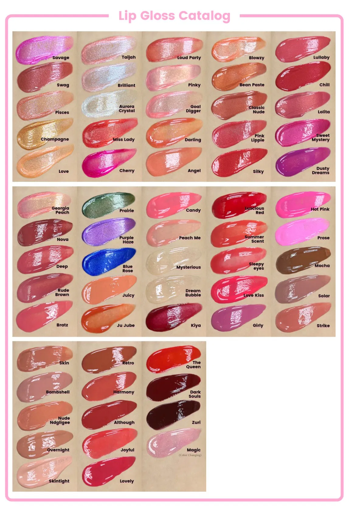 High Quality Cosmetic Makeup Lip Gloss with LED Light and Mirror Lipgloss