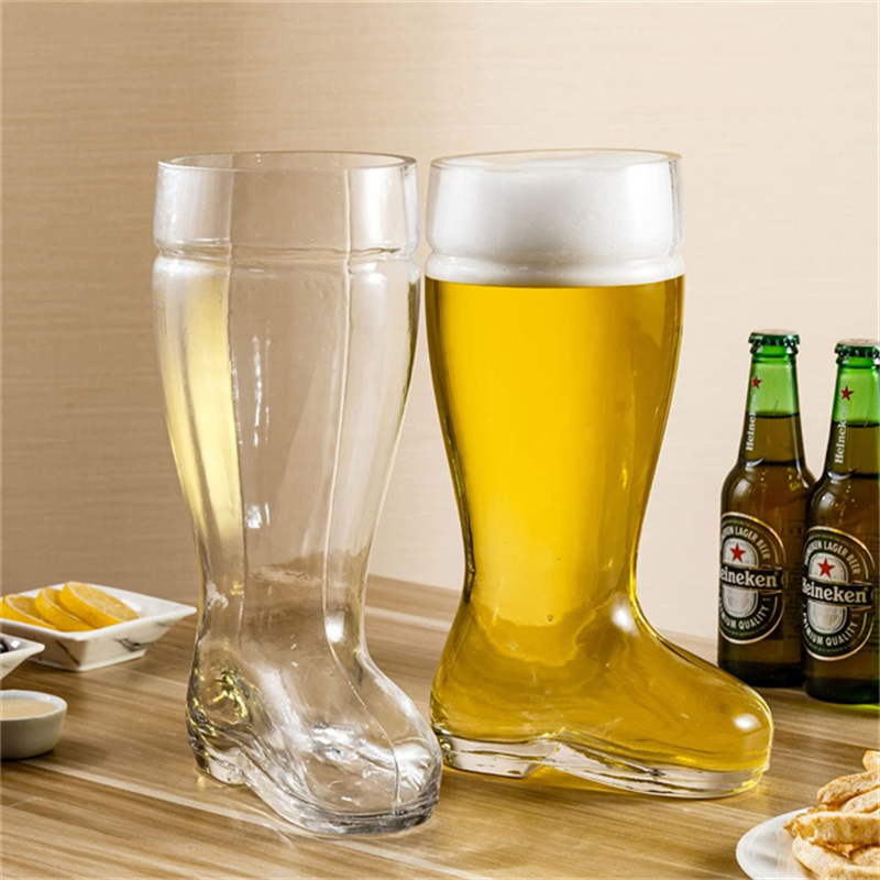 Creative Boot Shape Beer Glasses Transparent Drinking Glasses for Oktoberfest Decorations