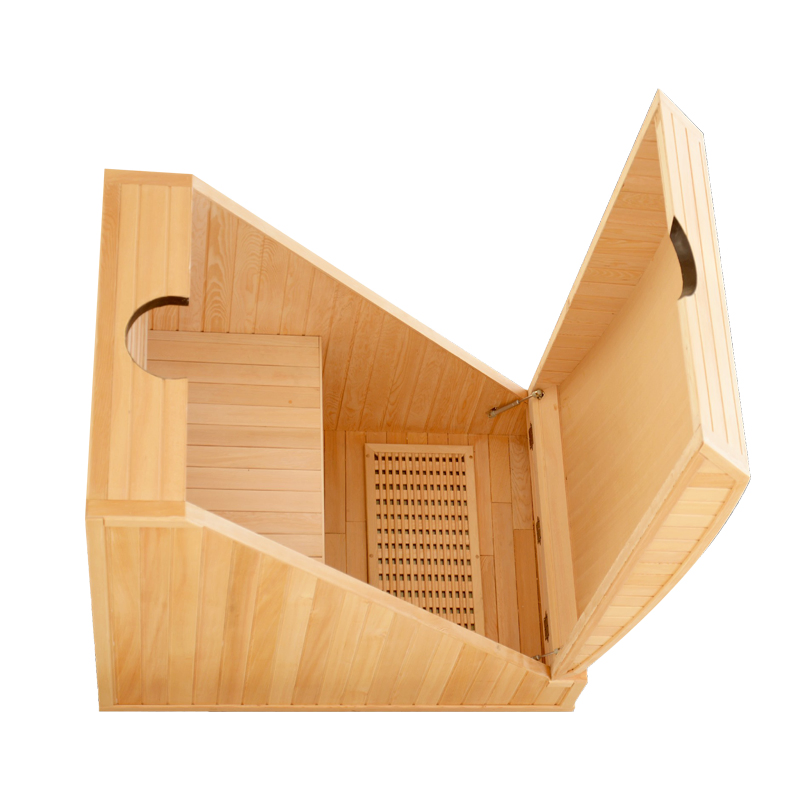 Sunrans Canadian Hemlock Wood Sauna Home Use Small Far Infrared Sauna Room for Half Body