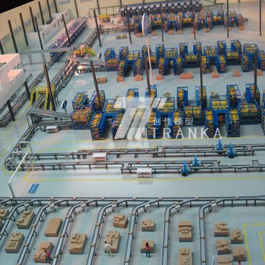 3D High-Quality Mechanical Factory Building Design Scale Model