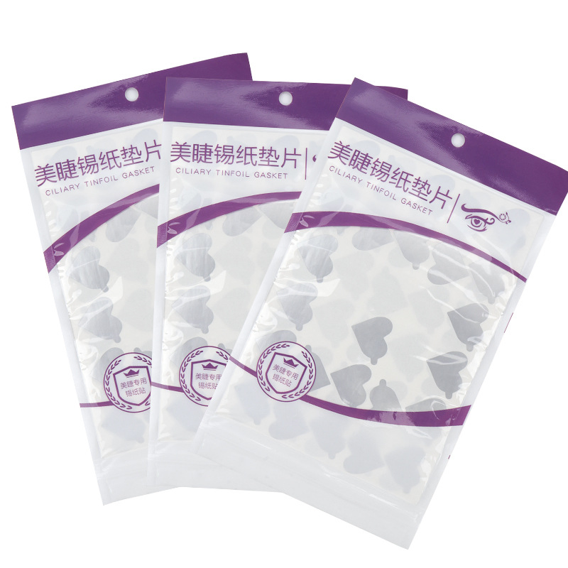 Heart-Shaped Eyelash Extension Foil Stickers