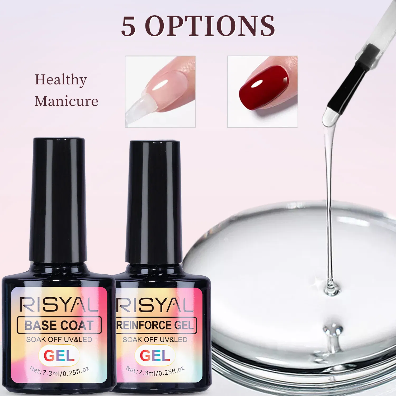 Complete Gel Polish Starter Kit 58 Colors with Nail Lamp Base Coat Top Coat and Full Tools Polish for Beginners