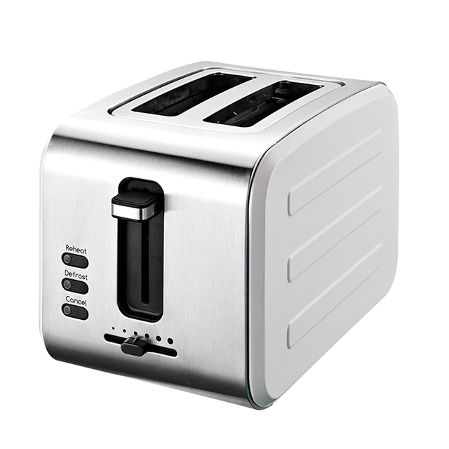 New Nordic Style 2 Slices Stainless Steel Wide Slot Toaster Home Smart Breakfast Machine