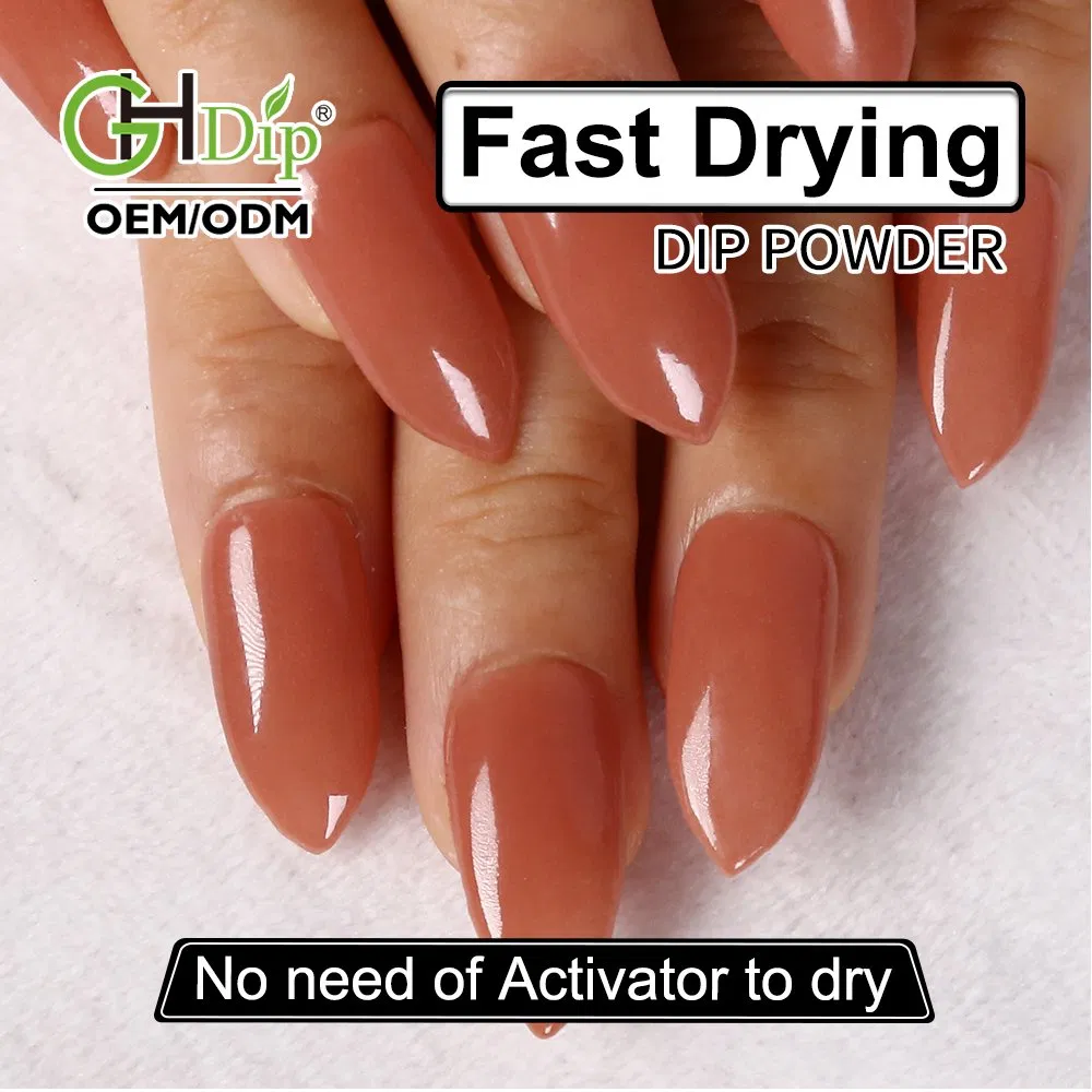 Brown Color Nude Nail Acrylic Dipping Powder for DIP Nail Art