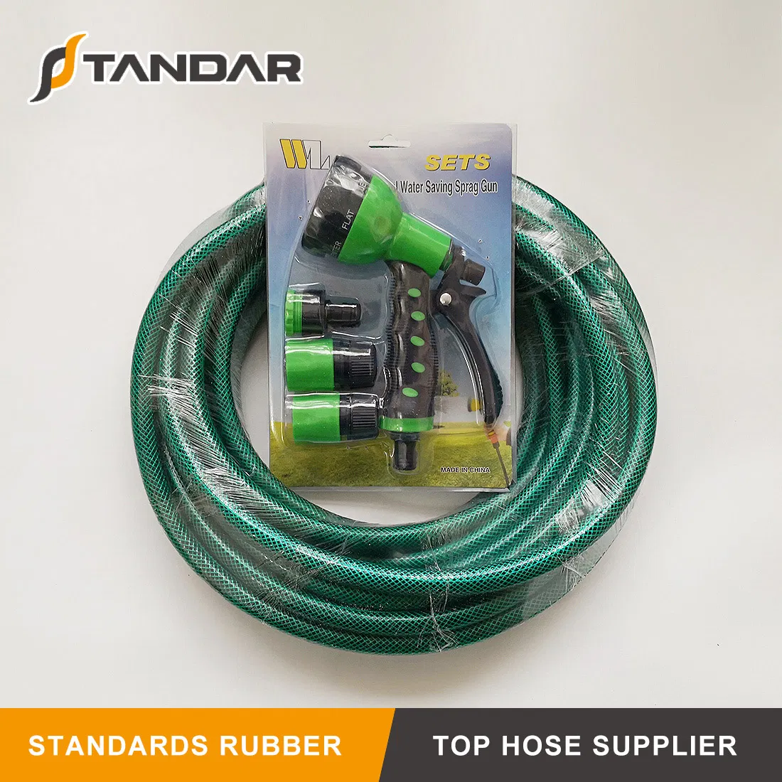 High Pressure Flexible Green PVC Garden Water Fiber Braided Hose