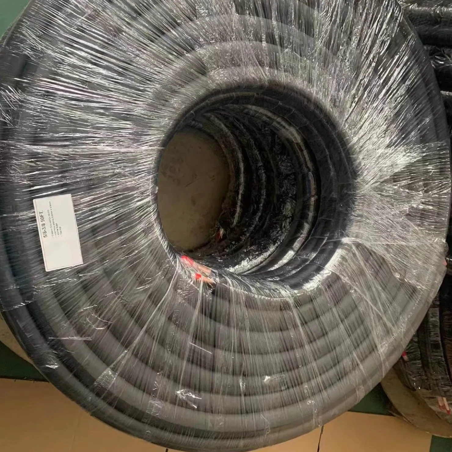 50FT 164FT Black Rubber Insulated Copper Line Set