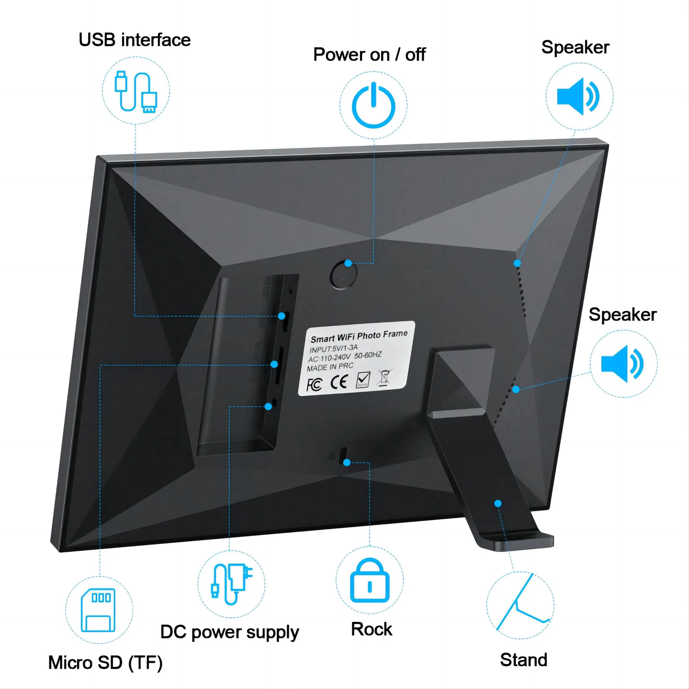 New Design 1024X768 Play Picture Video Playback Digital Photo Frame Display