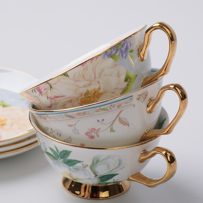 Bone China Tea Cup Coffee Cup Set with Saucer