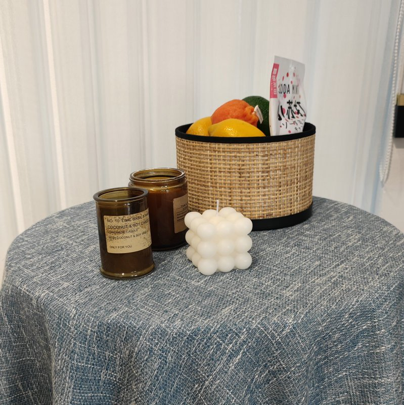 Корзина для хранения из ротанга и металла