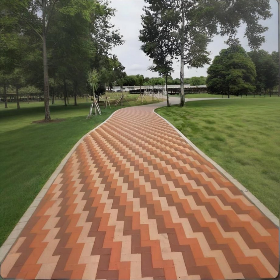 Fire Square Red Black Exterior Wall Floor Ceramic Tile Quartz Gray Terracotta Permeable Porcelain Tile Paver Garden Granite Clay Real Paving Stone Block Brick