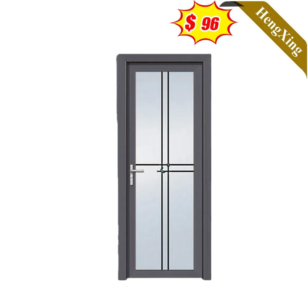 Современная распашная дверь с закалённым стеклом