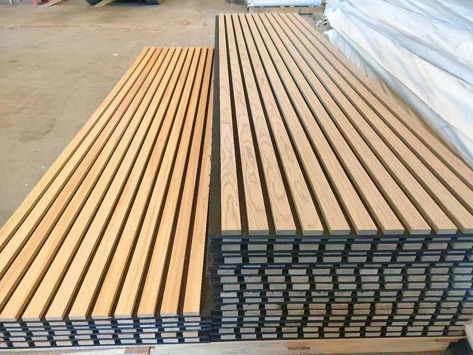 Sound Absorption High Quality Interior Decorative Soundproof MDF and Compact Wall Board Fluted Wooden Slate Acoustic Panel