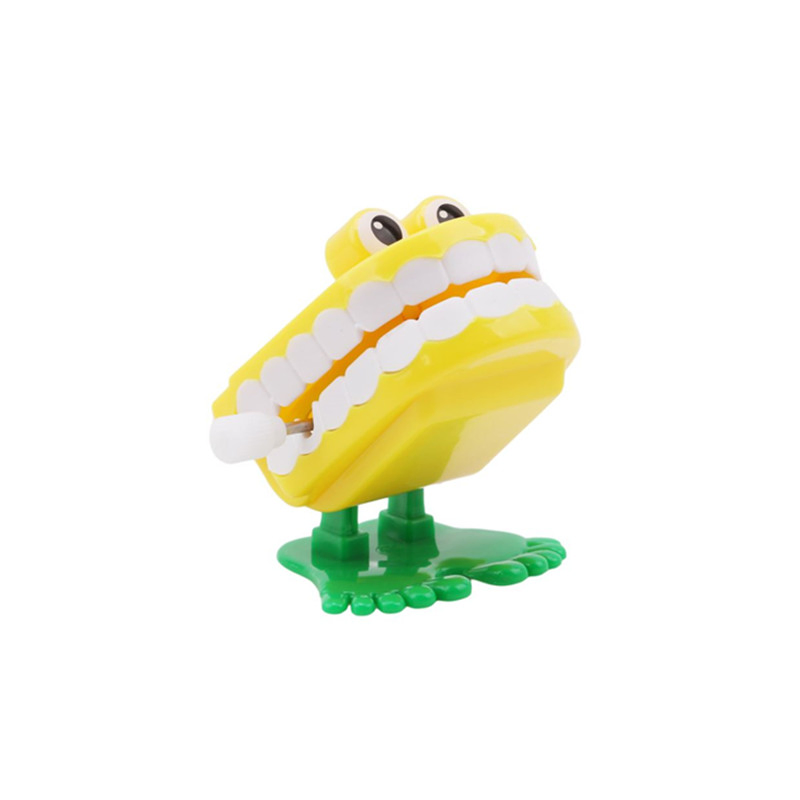 Wholesale Custom Cartoon Tooth Toys Plastic Wind-up Jumping Teeth for Dental Gifts