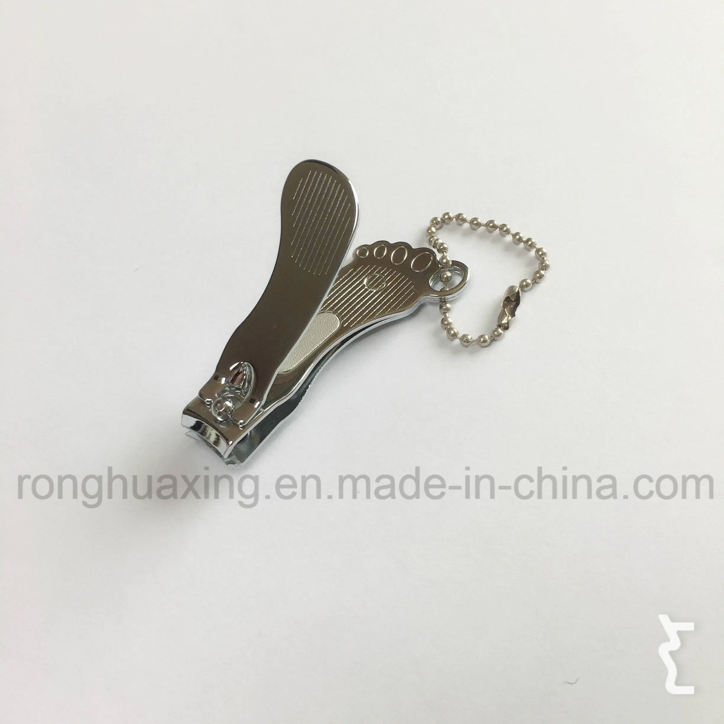 Promotion Nail Cutter with Cute Foot Shape, Laser File and Keychain