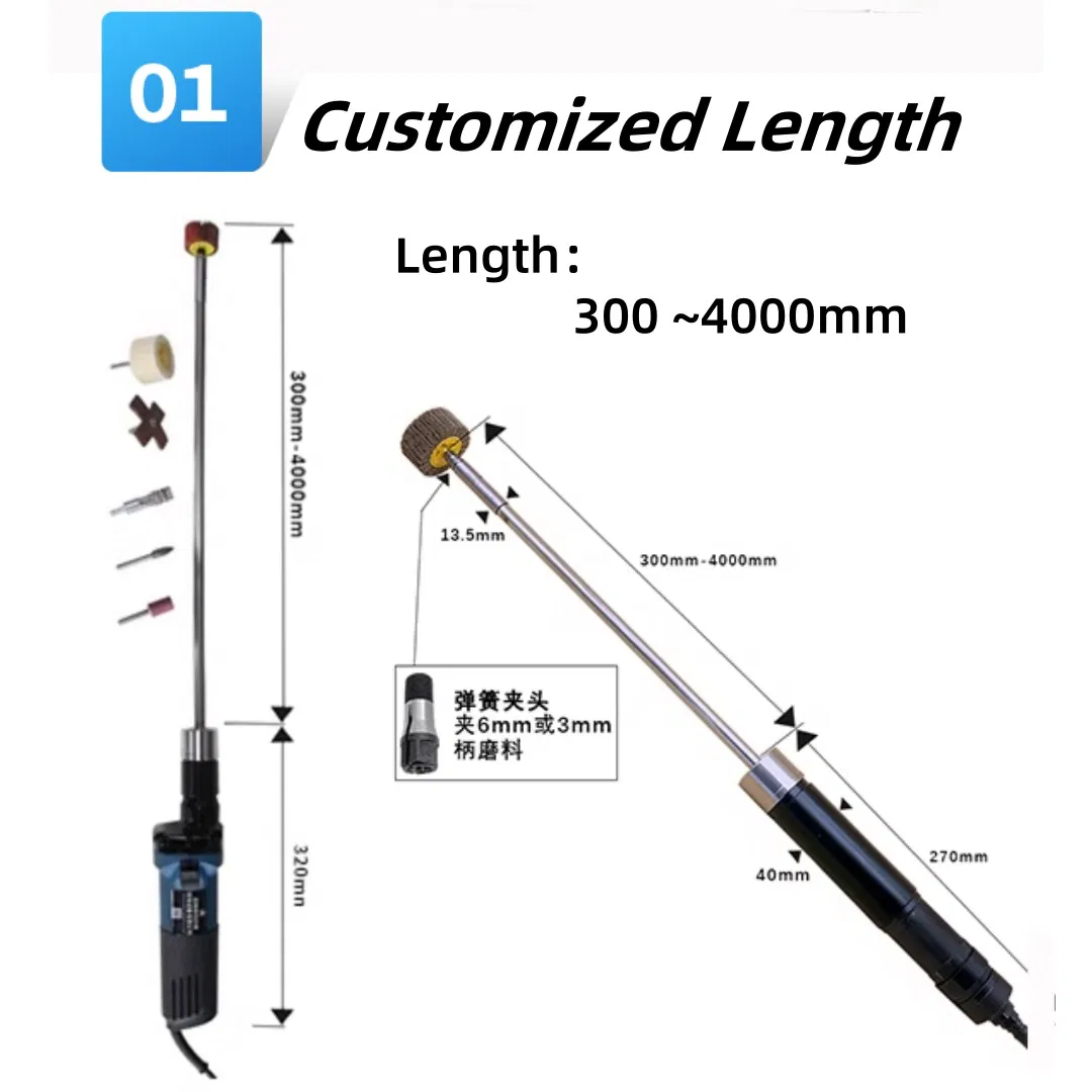 Пневматическая шлифовальная машина с удлинительным валом