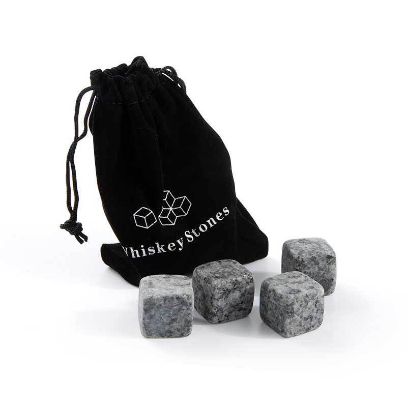 Reusable Whiskey Natural Granite Marble Cubes Chilling Rocks Ice Stone