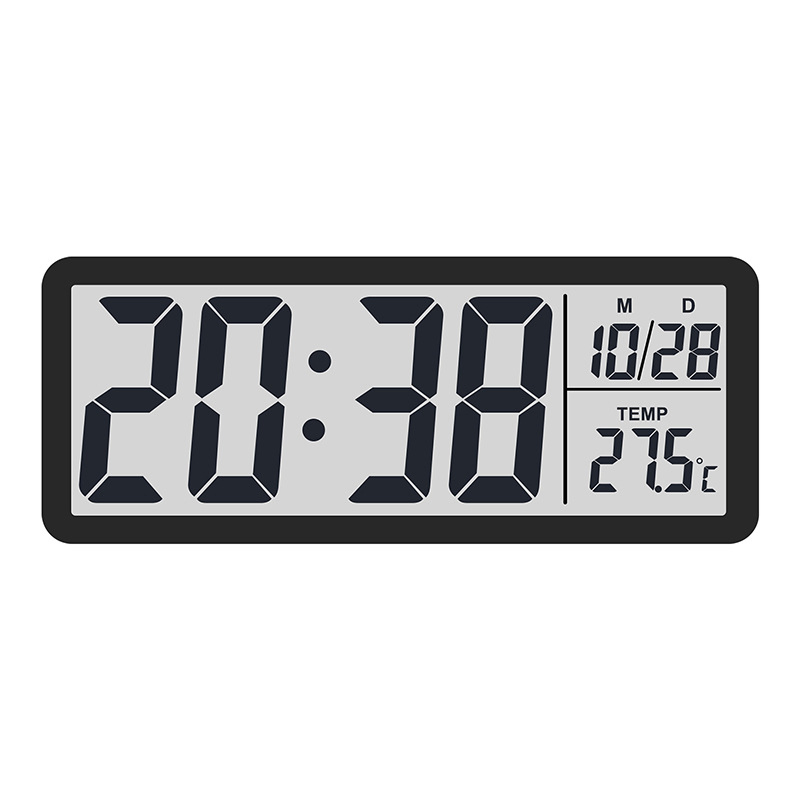 Simple LCD Clock Multi-Function Table Clock Temperature and Humidity Display Clock Living Room