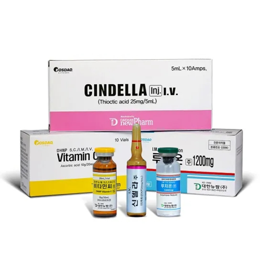 Excellent Quality Whitening Product Luthione Glutathione 600mg 1200mg Cindella Thioctic Acid Vitamin C Whitening Injection for Facial Body Skin Whitening