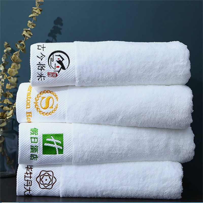 Luxury White Bath Towels 100% Soft Cotton Absorbent Quick Dry Hotel Bathroom Towel 70*140cm