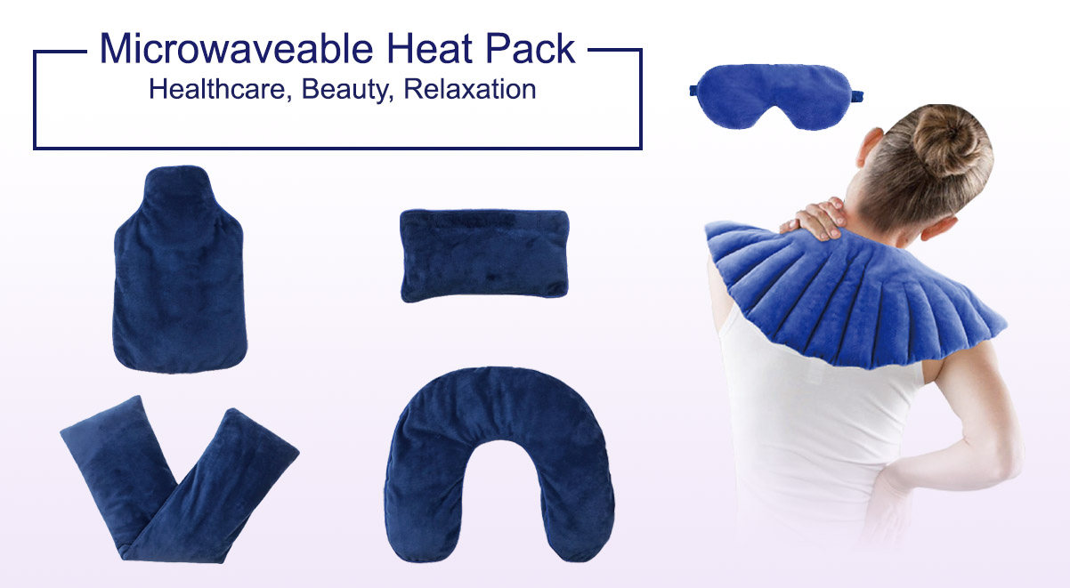 Medical Therapy Microwavable Wheat Bag Heat Packs Reusable Weighted Neck Wrap