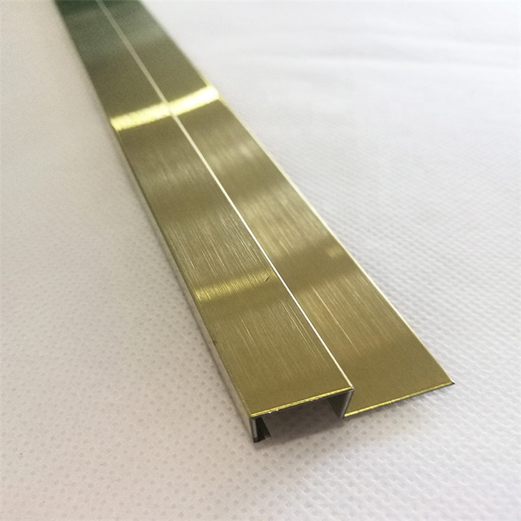 304/316 Stainless Steel Decorative Trim U Shape Hw-Sup05 Mirror Black Color for Clubhouse Interior Design