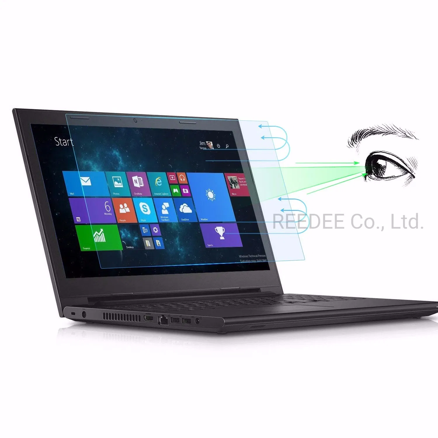 8"- 32" Anti Blue Light Filter Film Screen Protector for Laptop and Computer Monitor