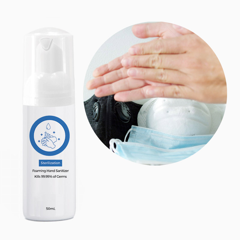 50ml Alcohol Free Antibacterial Foam Rinse Free Hand Sanitizer in Stock