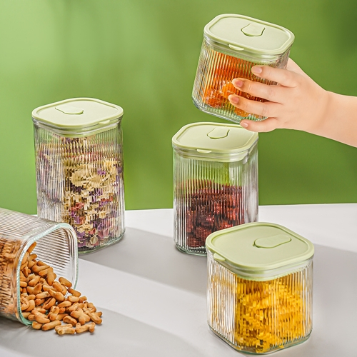 Classic Kitchen Organizing Transparent Glass Airtight Dry Food Storage Jar