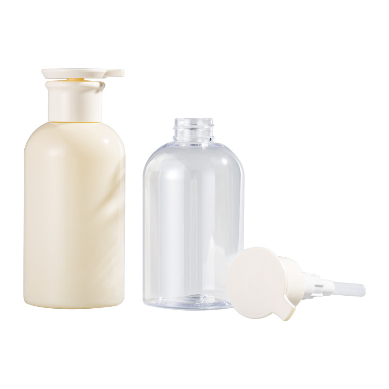 300ml/350ml Skin Care Package Pet Plastic Press Body Emulsion Bottle Printable Logo Hand Wash Shower Bottle