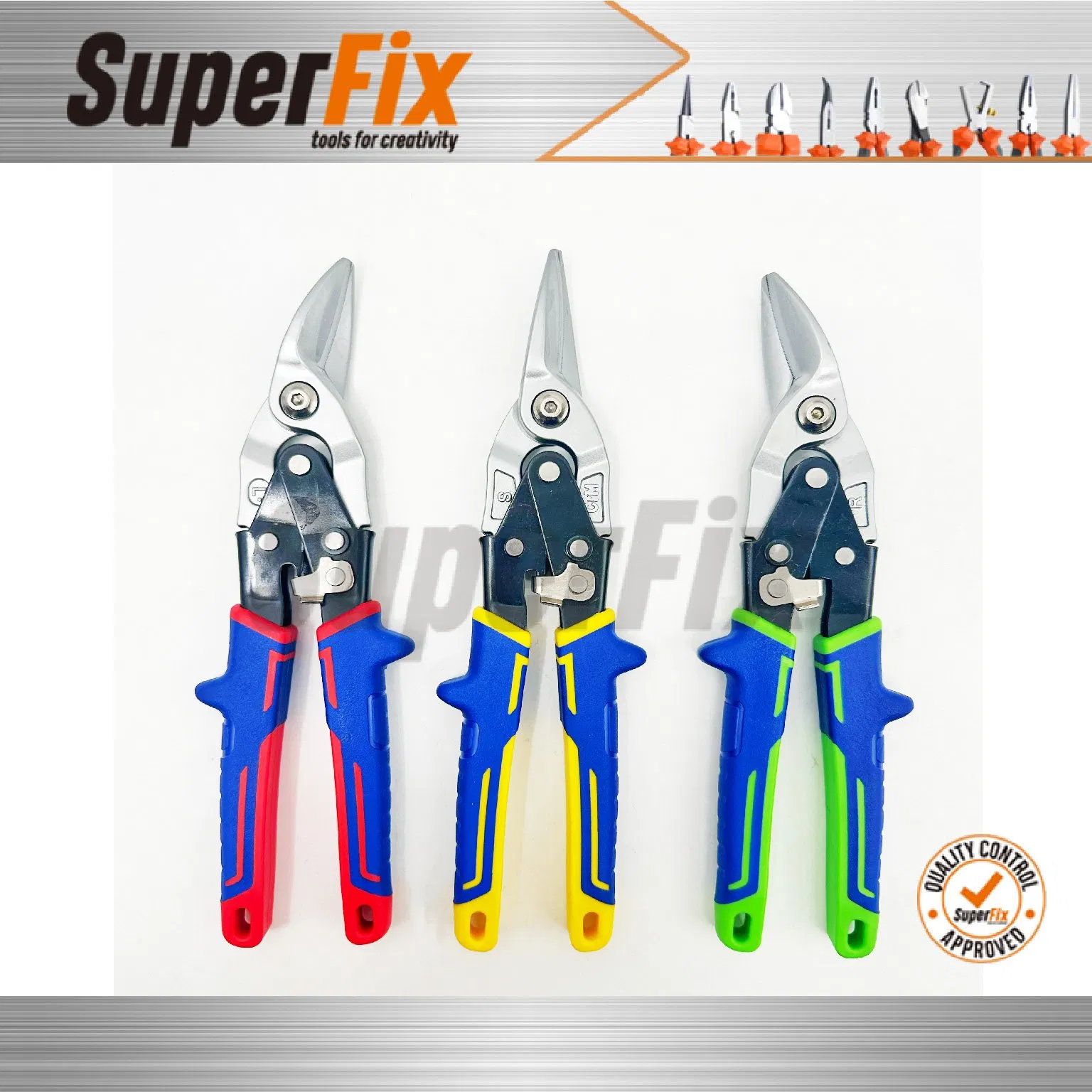 Professional High Quality Aviation Tin Snip Scissors Multifunctional Cutting Sharp Scissors Left