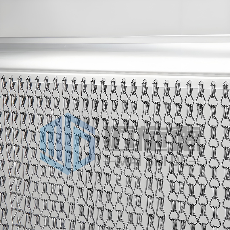 Versatile Metal Chain Curtain with Anodized Finish for Modern Spaces