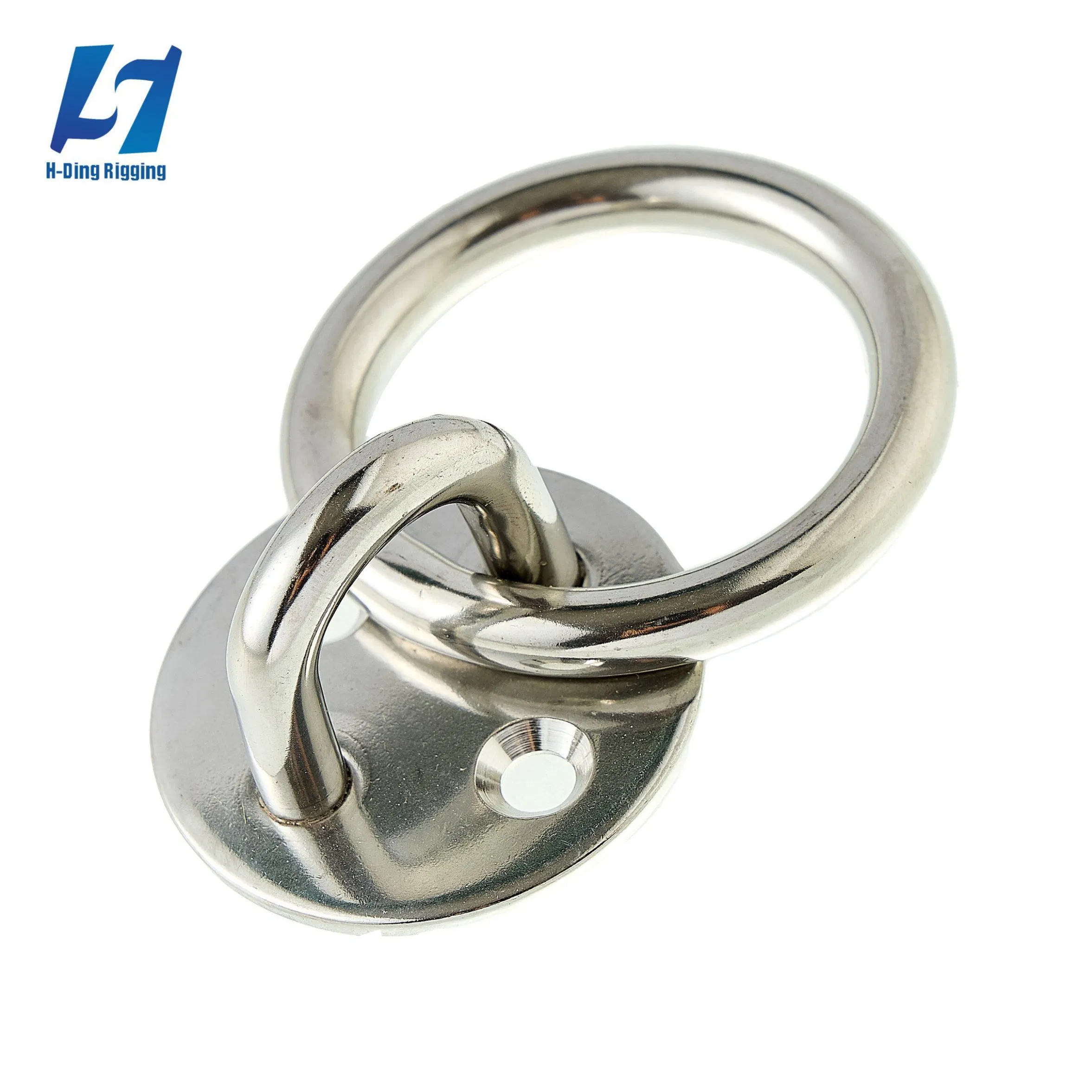 Marine Grade Stainless Steel Eye Plate 304 Wall Mounted Design with Corrosion Proof Feature for Port and Shipyard Rigging