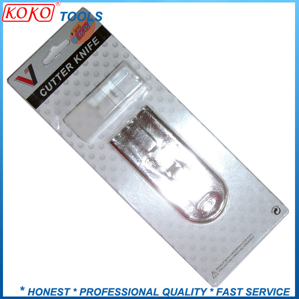 Chrome Plated Steel Stantionary Knife Scraper with 5PCS Blades (08182)