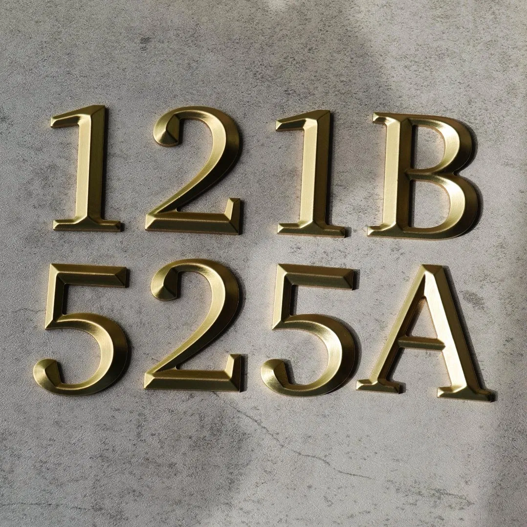Custom 3D Champagne Gold Engraved Letters for Business Signage