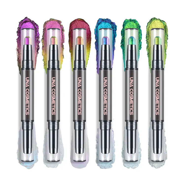 Hot Selling 2 in 1 Eyeshadow Stick Glitter Multichrome Highlighter Eye Shadow Stick Private Label Waterproof Eye Makeup