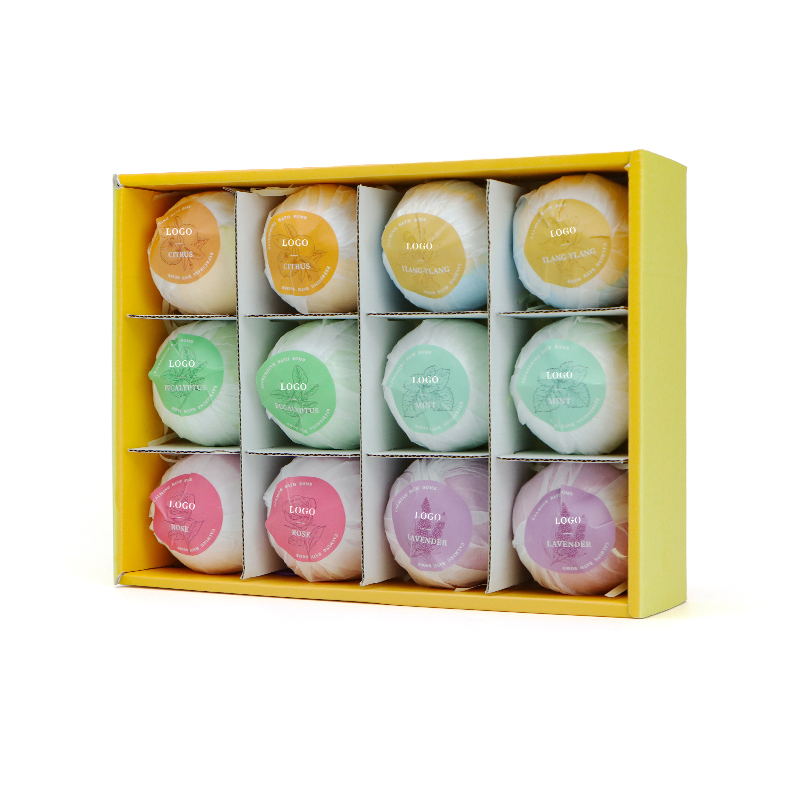 Custom Logo High Quality Bath Salt Ball Gift Set of Bath Bombs