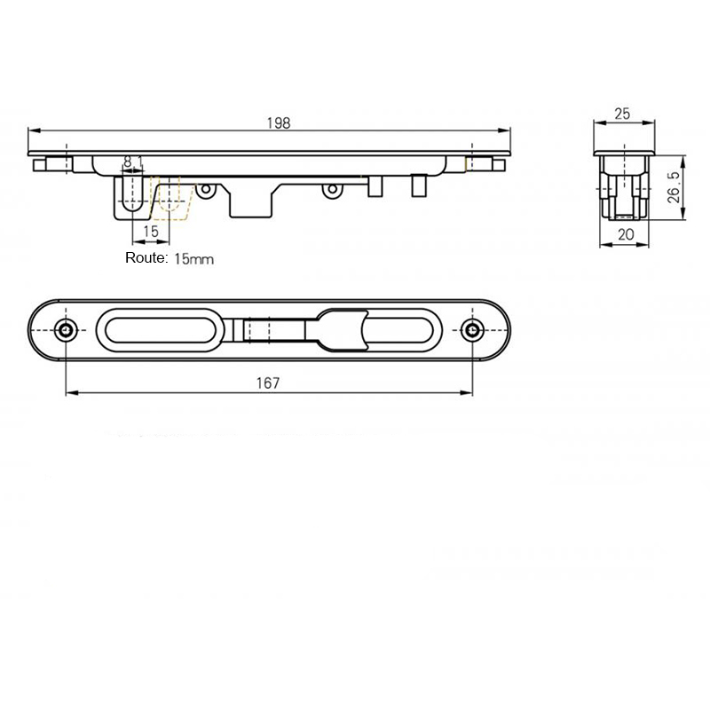 South America Hot Sell Door and Window Hardware Sliding Lock Latch