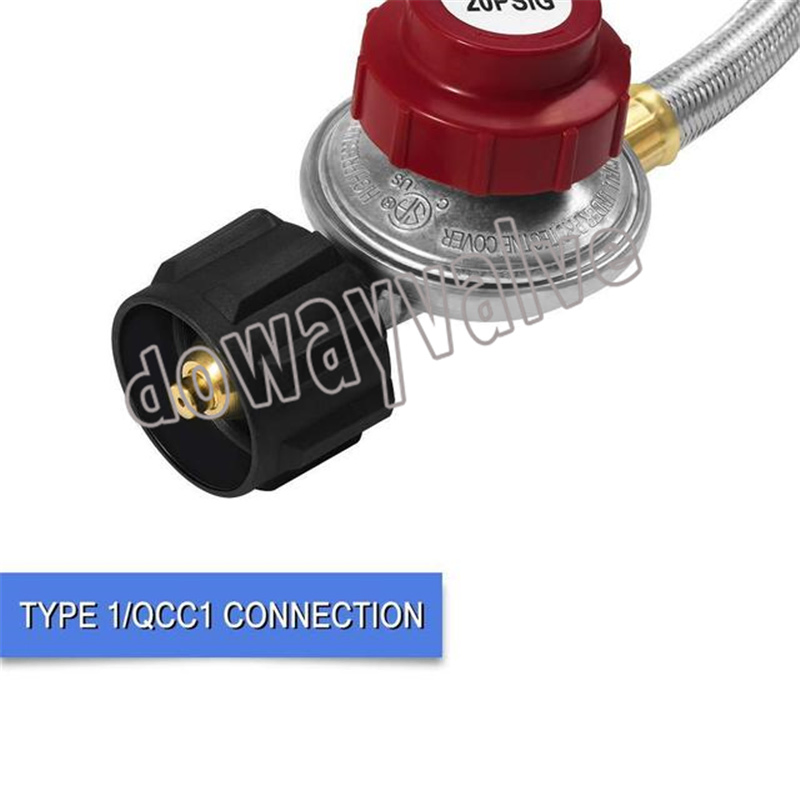 Oven Braided Wire High Pressure Reducing Valve Gas Grill Regulator Hose Kit