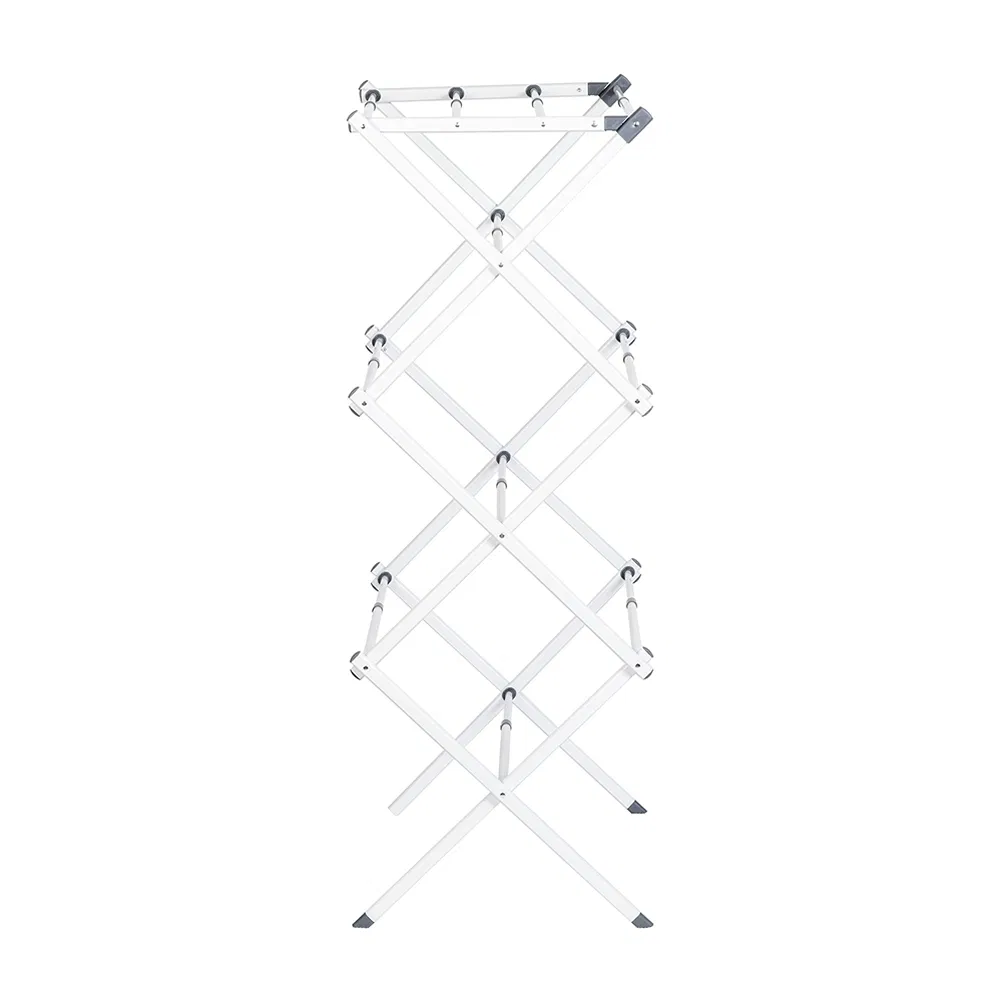 Lightweight Folding Aluminum Drying Rack Compact Clothes Rack for Apartment Use
