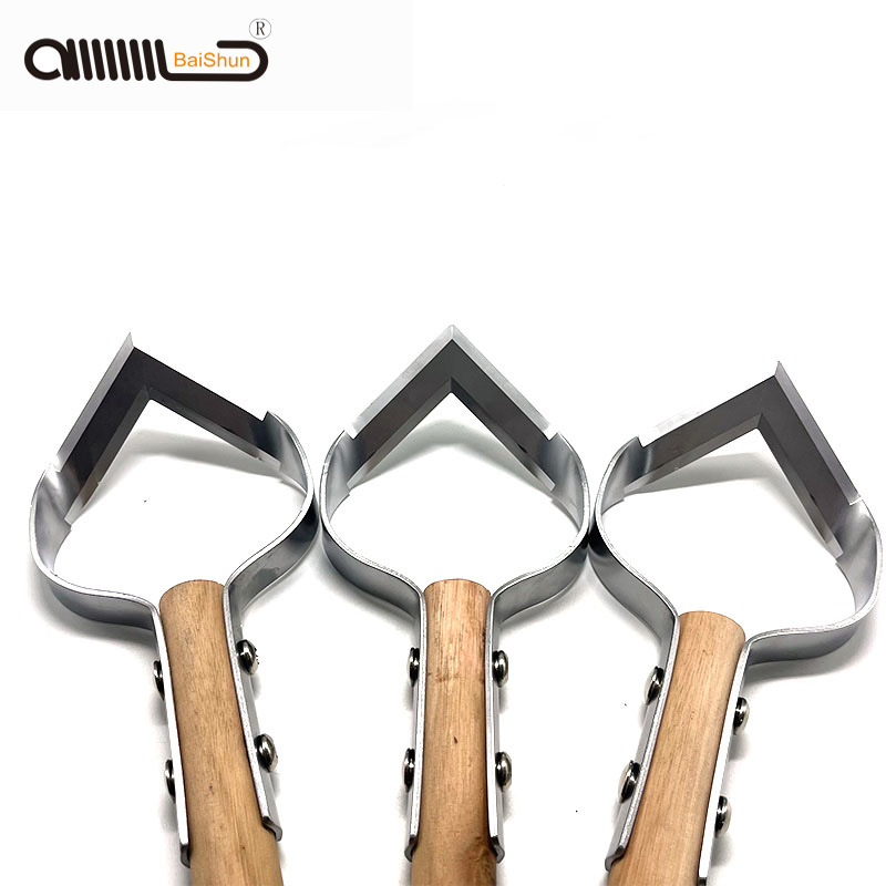 New Arrival Double Blades Garden Shovel Tools with Hand Wood handle Brush Grass Cutter