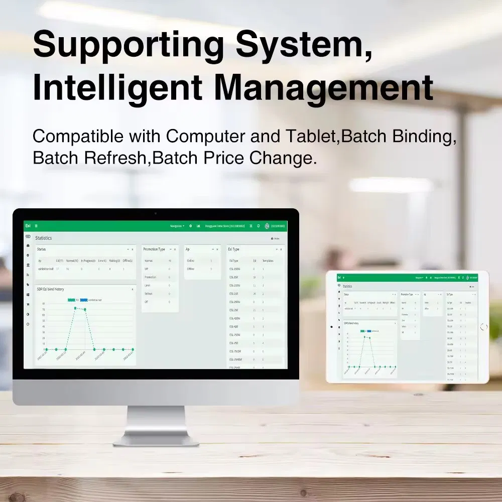 Black and White 3.52-Inch Supermarket Shelf Electronic Price Tag