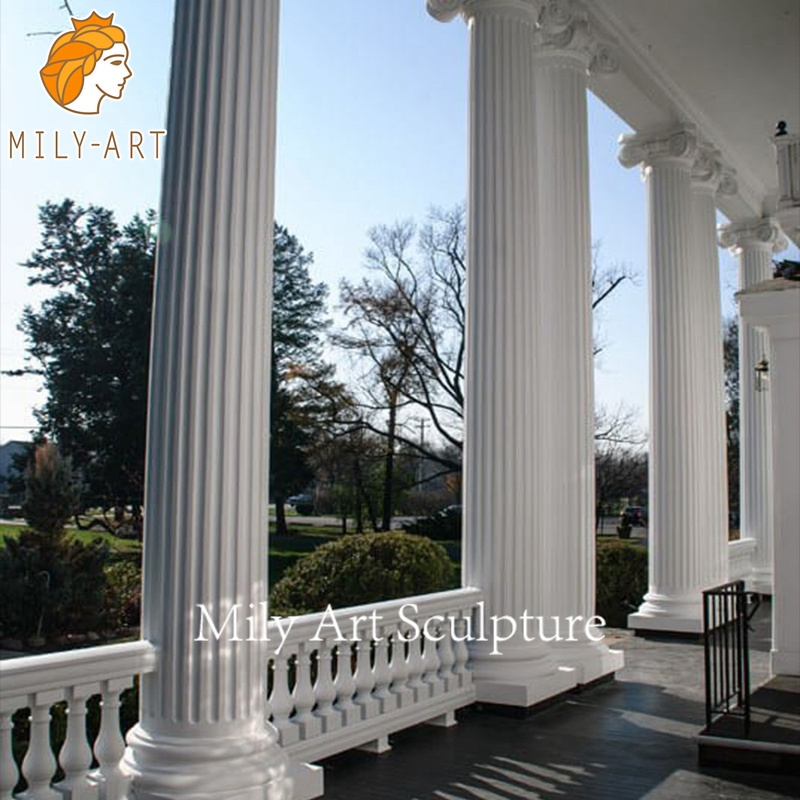 Luxury Home Decoration Natural Stone Marble Roman Pillars