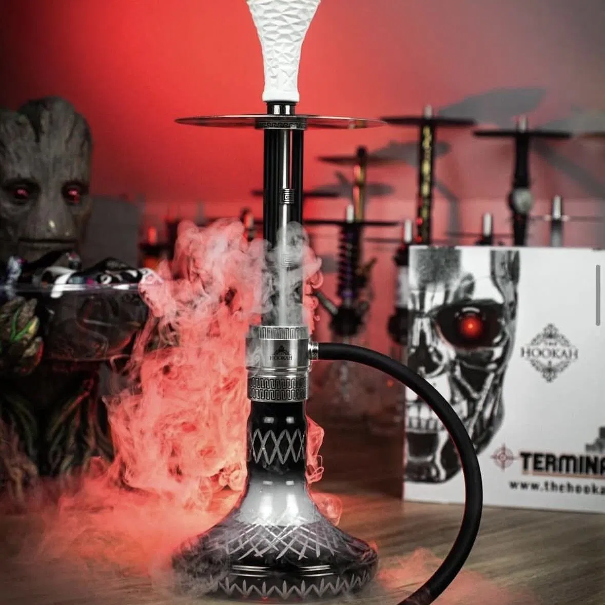 New Design High Quality Stainless Steel Single Pipe Gift Box Shisha Hookah