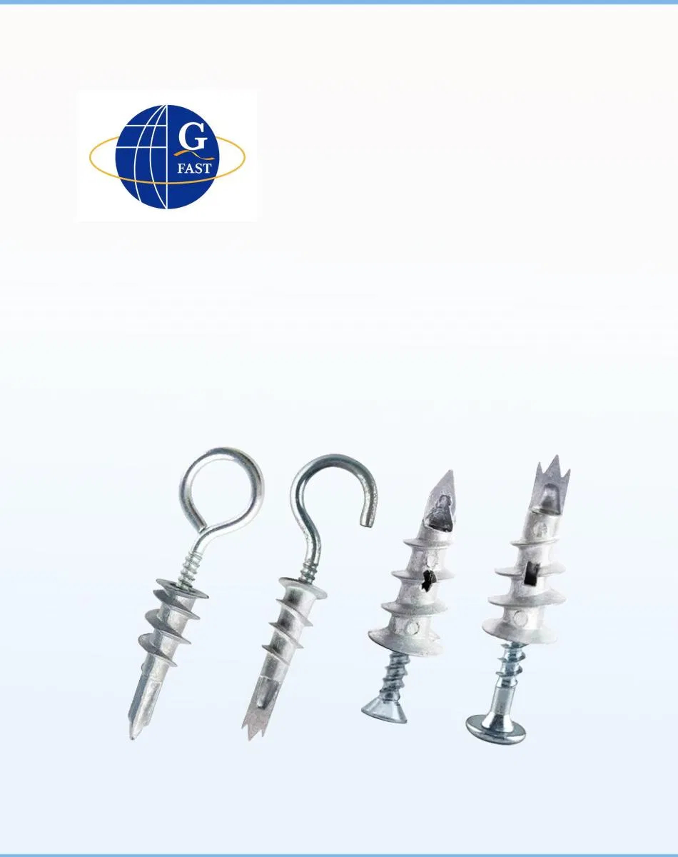 Zinc Alloy Metal Self Drilling Drywall Anchor Gypsum Board Installation