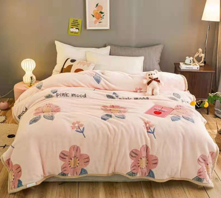 Thickened Snowflake Fluffy Blanket Children's Lunch Break Soft and Comfortable Flannel Blanket